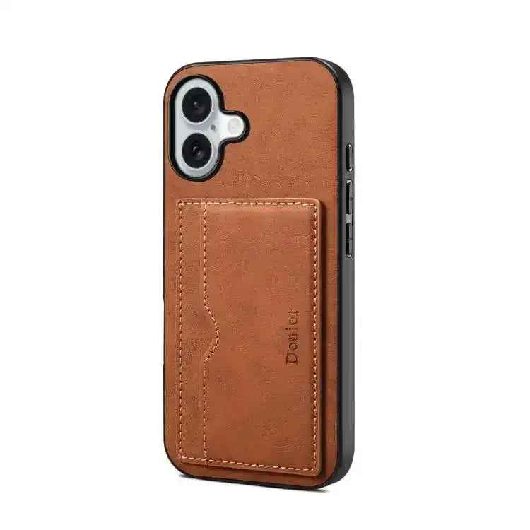 Denior D08 PU Single Card Slot Holder Phone Case
