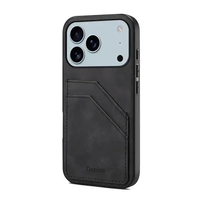 Denior D09 PU Dual Card Slot Back Cover Phone Case Denior