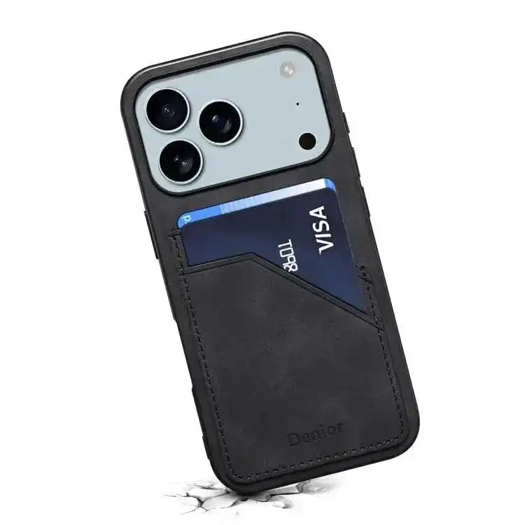 Denior D09 PU Dual Card Slot Back Cover Phone Case Denior