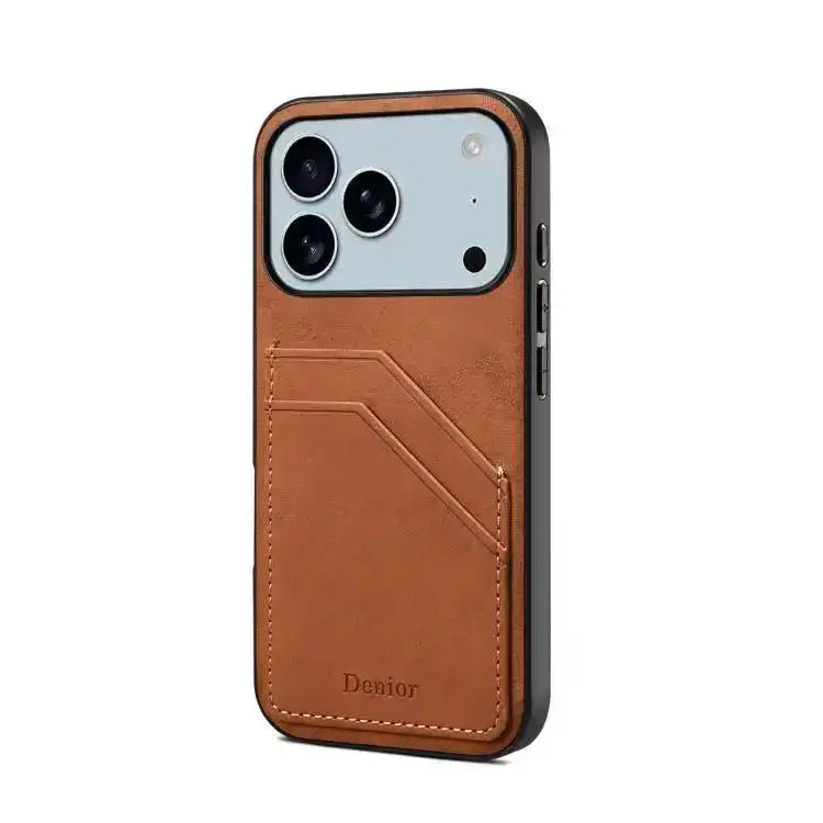 Denior D09 PU Dual Card Slot Back Cover Phone Case Denior