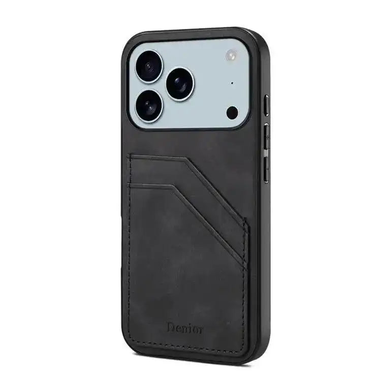 Denior D09 PU Dual Card Slot Back Cover Phone Case Denior