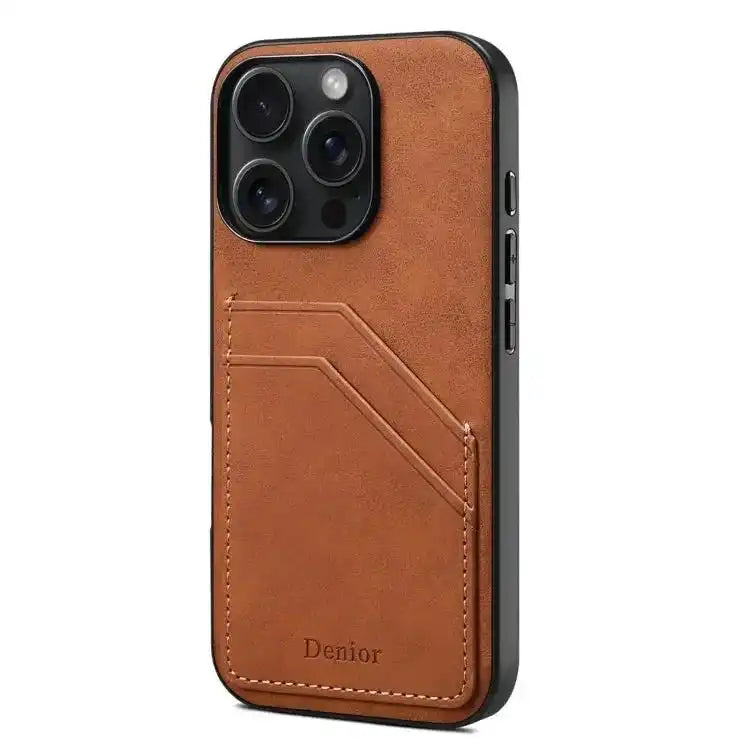 Denior D09 PU Dual Card Slot Back Cover Phone Case Denior