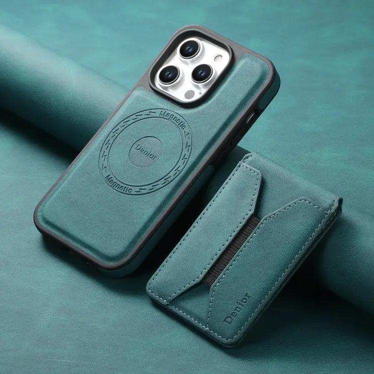 Denior D17 Skin Feel MagSafe Detachable Card Slot Phone Case Denior