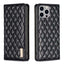 Diamond Lattice Magnetic Leather Flip Phone Case MyMobile