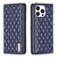 Diamond Lattice Magnetic Leather Flip Phone Case MyMobile