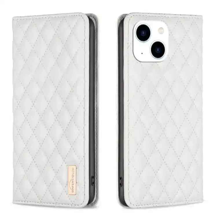 Diamond Lattice Magnetic Leather Flip Phone Case MyMobile