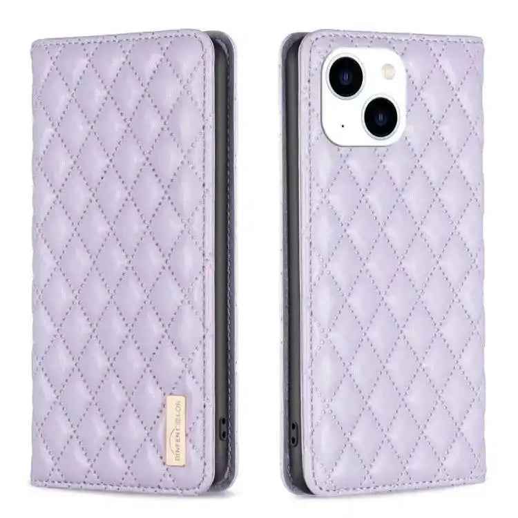 Diamond Lattice Magnetic Leather Flip Phone Case MyMobile
