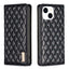Diamond Lattice Magnetic Leather Flip Phone Case MyMobile