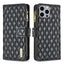 Diamond Lattice Zipper Wallet Leather Flip Phone Case MyMobile