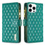 Diamond Lattice Zipper Wallet Leather Flip Phone Case MyMobile