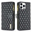Diamond Lattice Zipper Wallet Leather Flip Phone Case MyMobile