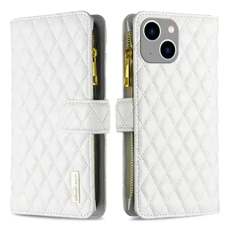 Diamond Lattice Zipper Wallet Leather Flip Phone Case MyMobile