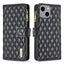 Diamond Lattice Zipper Wallet Leather Flip Phone Case MyMobile