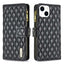 Diamond Lattice Zipper Wallet Leather Flip Phone Case MyMobile