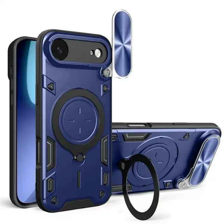 CD Texture Sliding Camshield Magnetic Holder Phone Case