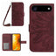 Skin Feel Sun Flower Embossed Flip Leather Phone Case with Lanyard