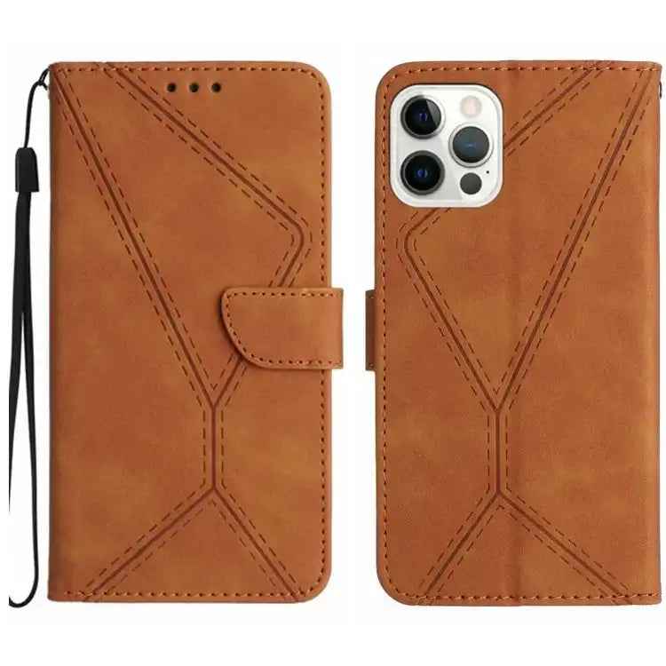 Stitching Embossed Leather Phone Case