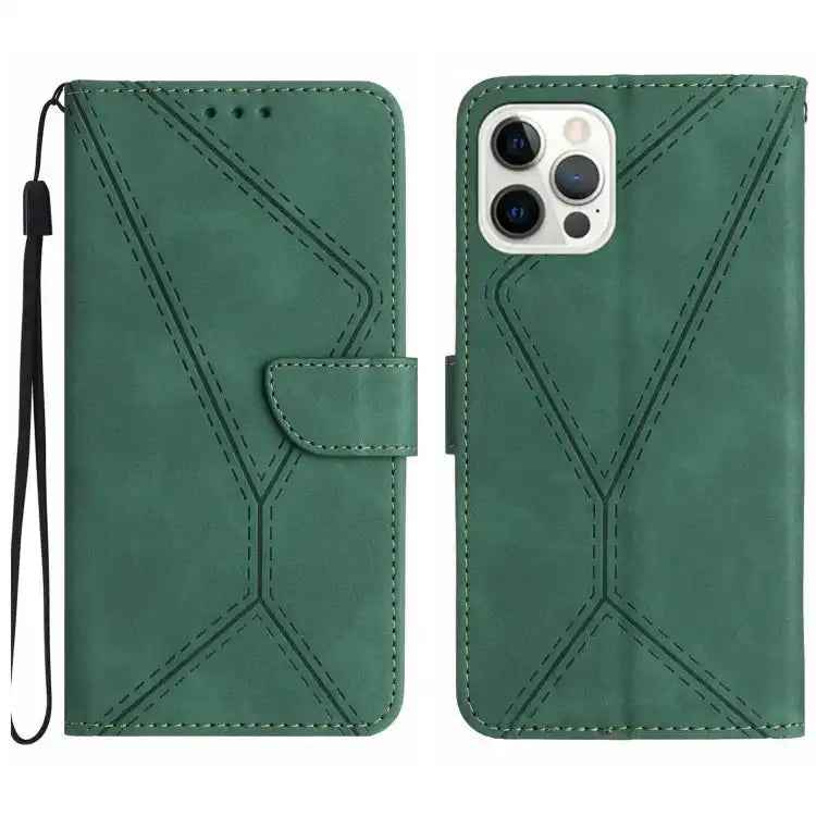 Stitching Embossed Leather Phone Case