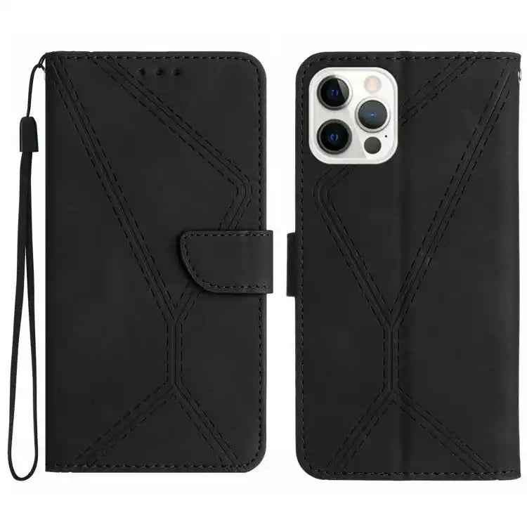 Stitching Embossed Leather Phone Case