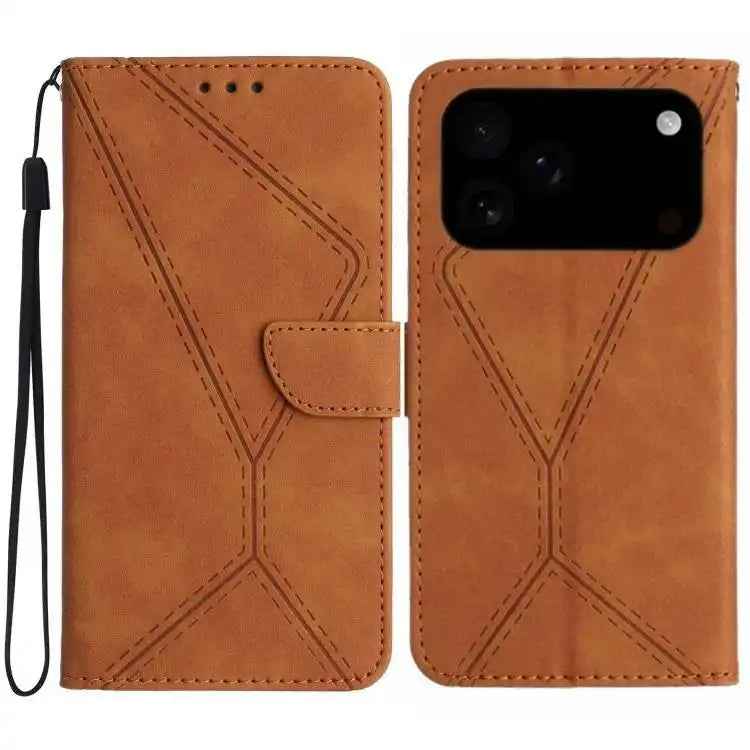 Stitching Embossed Leather Phone Case