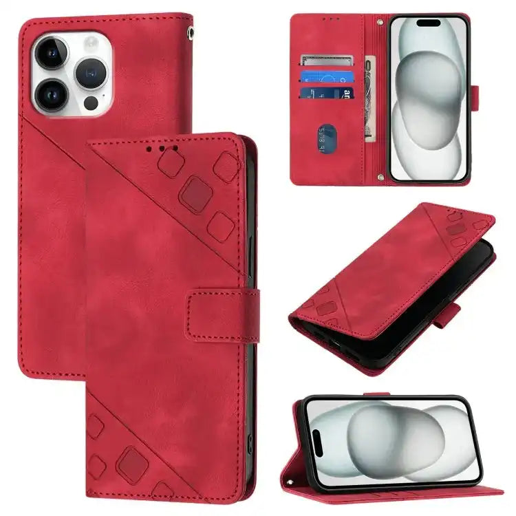 Skin-feel Embossed Leather Phone Case MyMobile