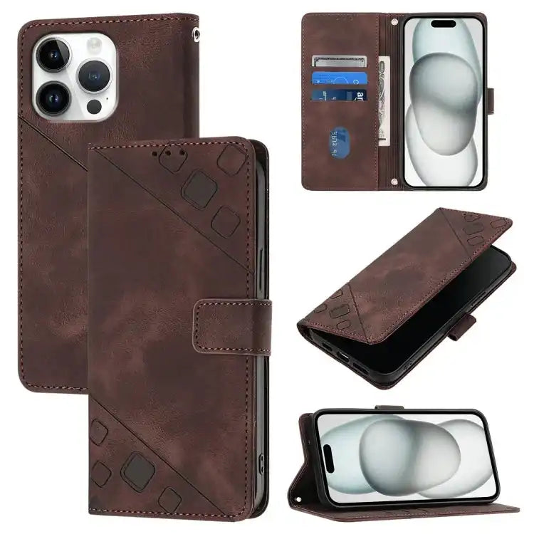 Skin-feel Embossed Leather Phone Case MyMobile