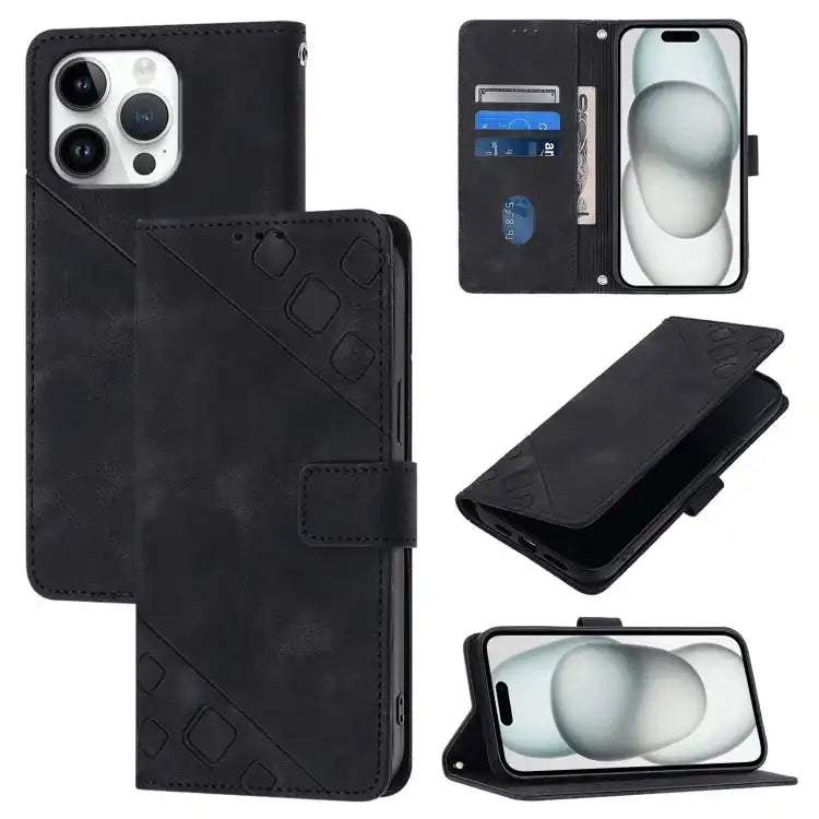 Skin-feel Embossed Leather Phone Case MyMobile