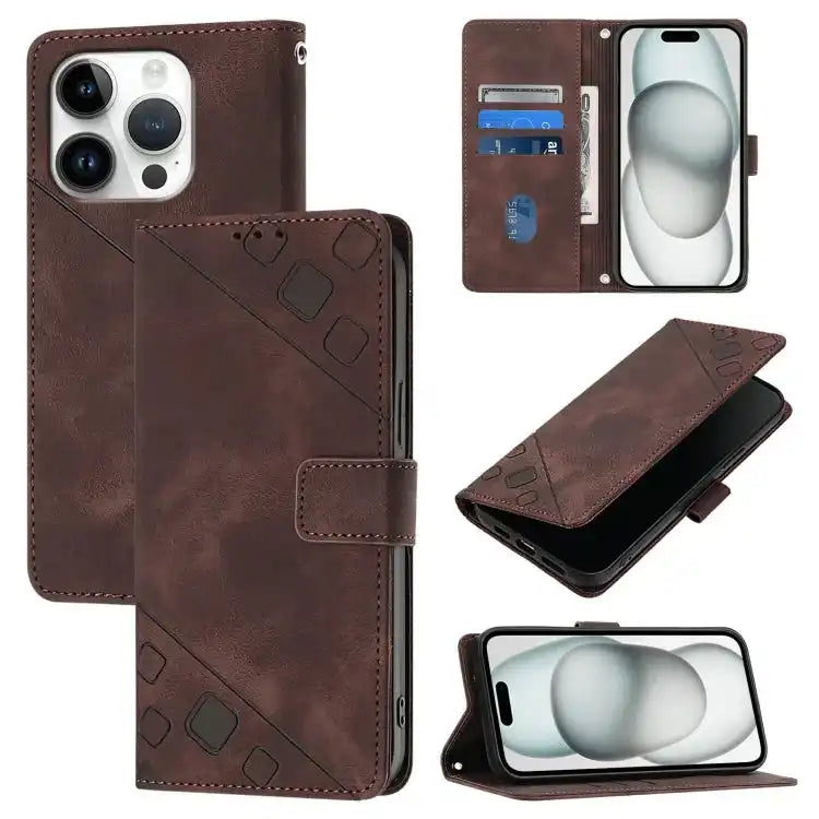 Skin-feel Embossed Leather Phone Case MyMobile