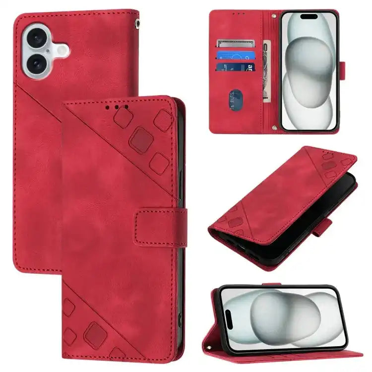Skin-feel Embossed Leather Phone Case MyMobile