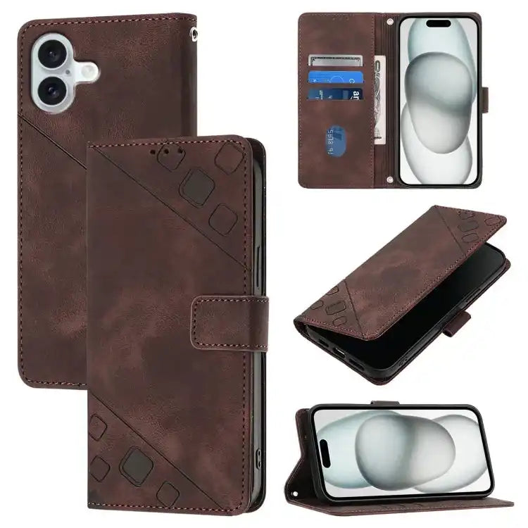 Skin-feel Embossed Leather Phone Case MyMobile