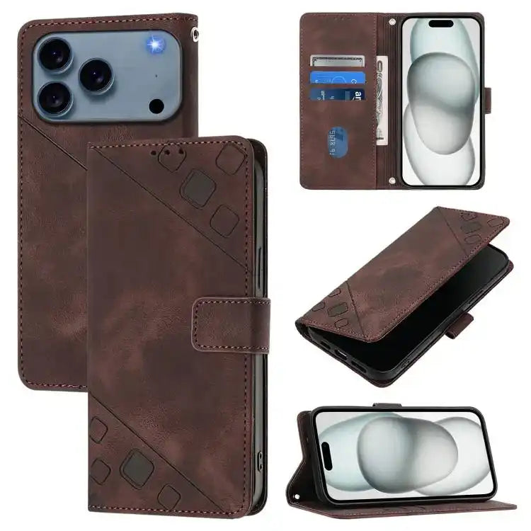 Skin-feel Embossed Leather Phone Case MyMobile