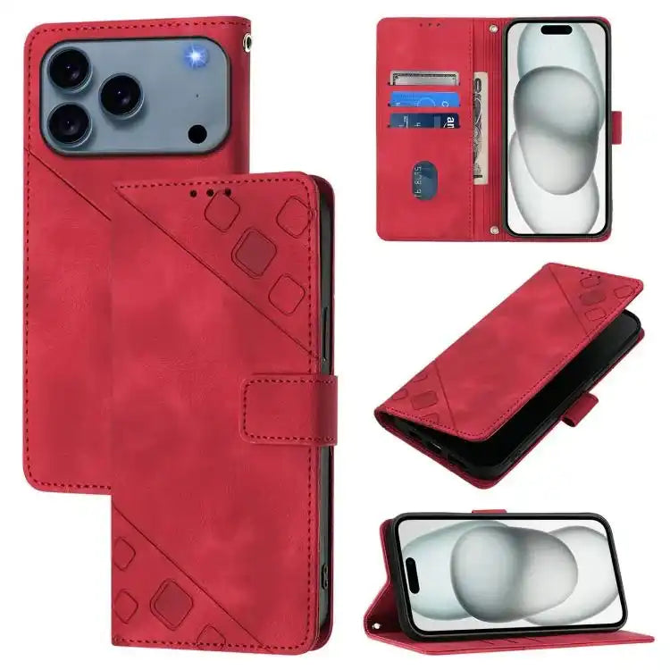 Skin-feel Embossed Leather Phone Case MyMobile