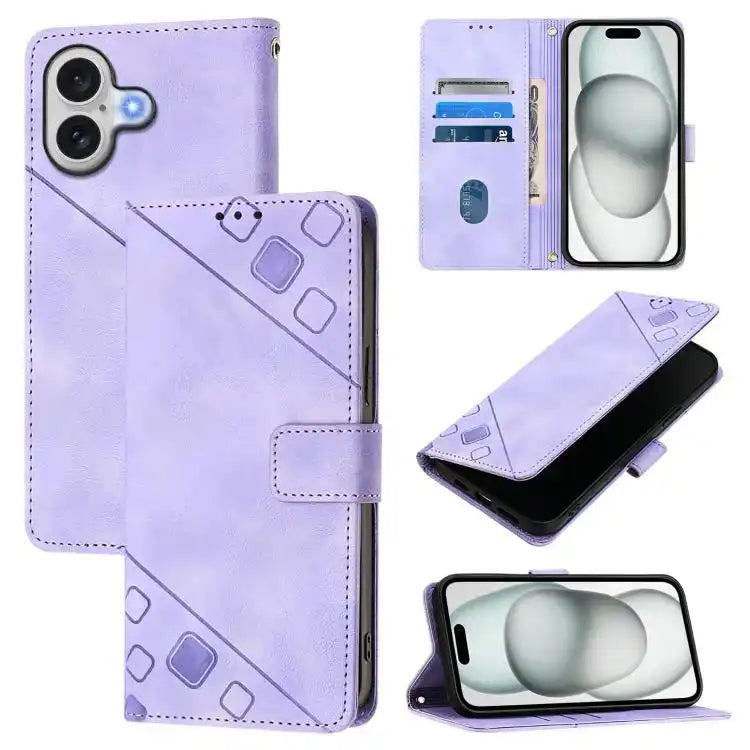 Skin-feel Embossed Leather Phone Case MyMobile