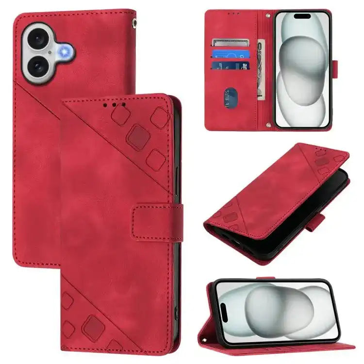 Skin-feel Embossed Leather Phone Case MyMobile