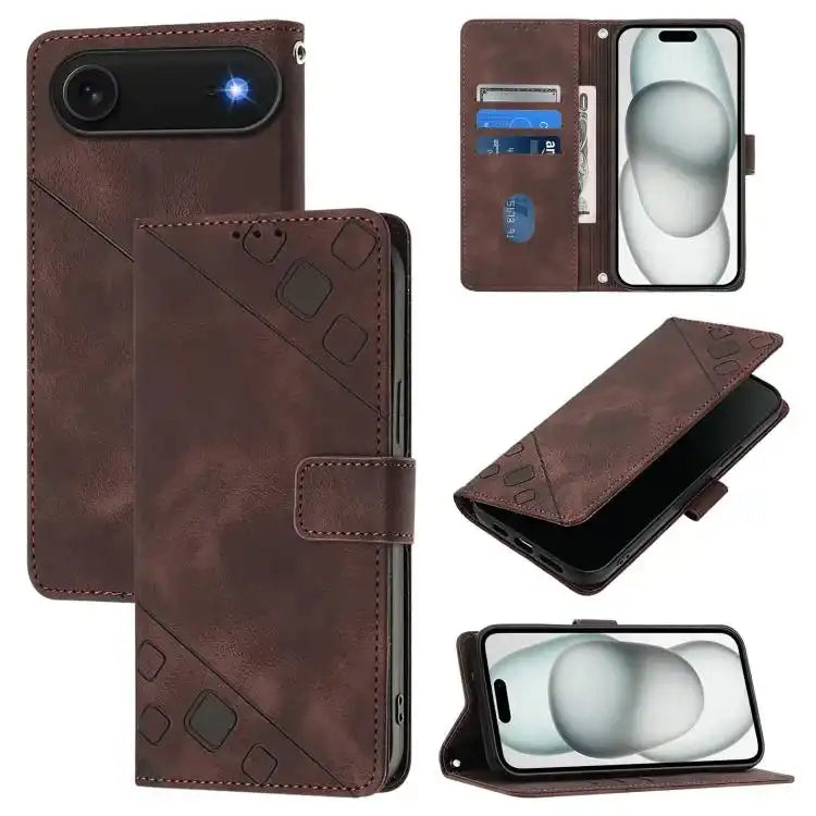 Skin-feel Embossed Leather Phone Case MyMobile