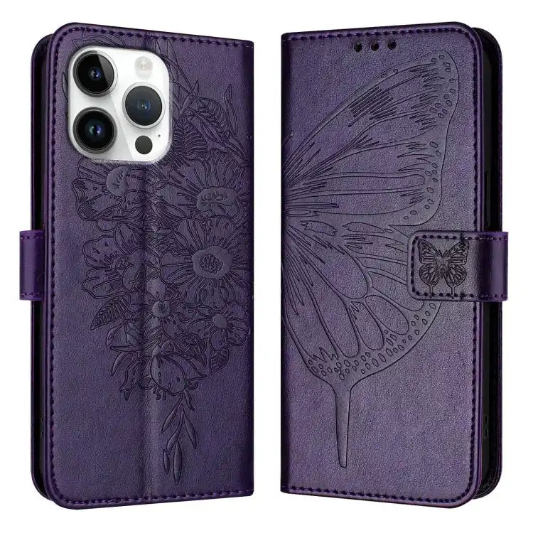 Embossed Butterfly Leather Phone Case MyMobile