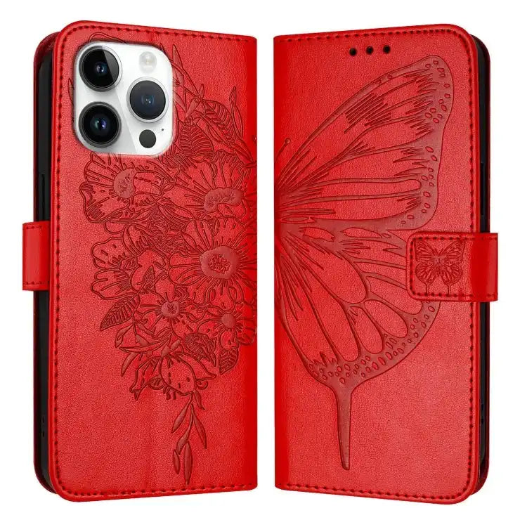 Embossed Butterfly Leather Phone Case MyMobile