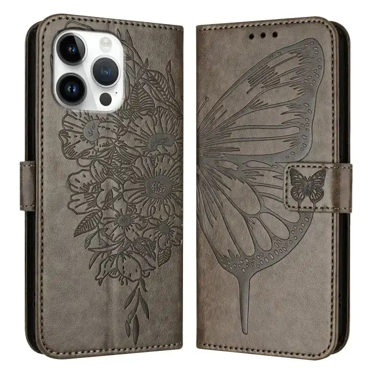 Embossed Butterfly Leather Phone Case MyMobile