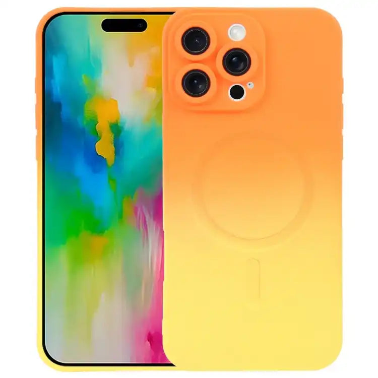 Liquid TPU Silicone Gradient MagSafe Phone Case
