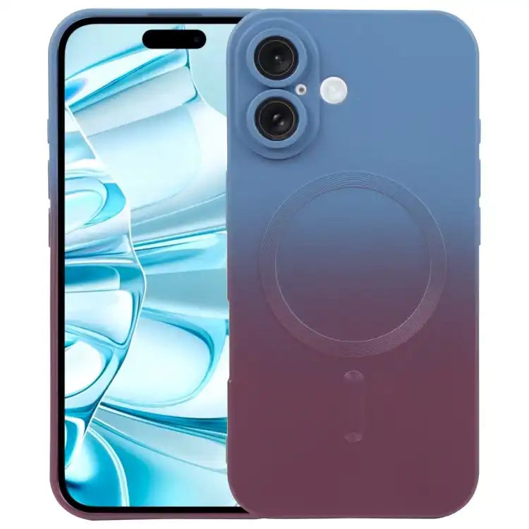 Liquid TPU Silicone Gradient MagSafe Phone Case