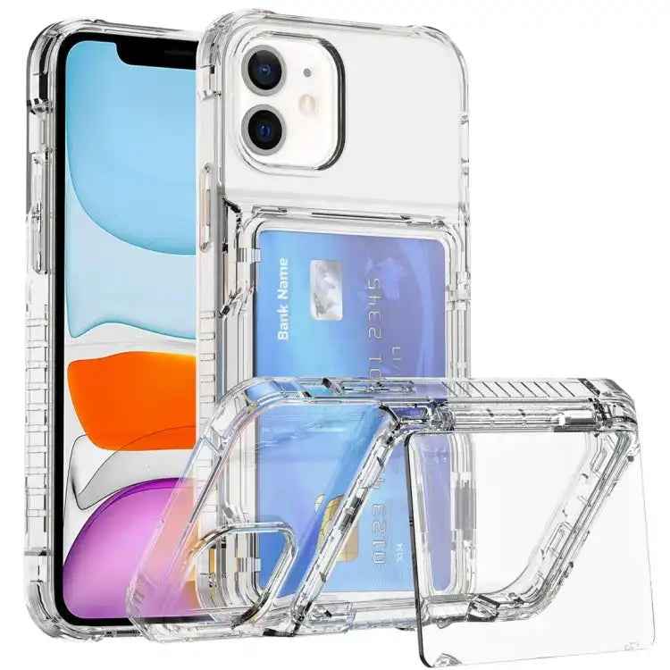 Crystal Clear Flip Card Slot Phone Case