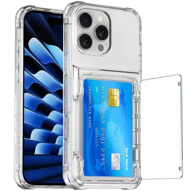 Crystal Clear Flip Card Slot Phone Case