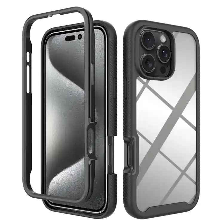 Starry Sky Solid Color Shockproof TPU Clear PC Phone Case