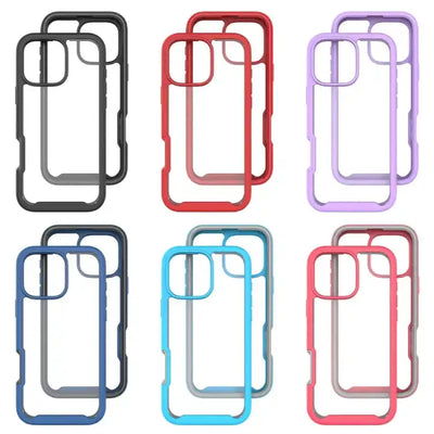 Starry Sky Solid Color Shockproof TPU Clear PC Phone Case MyMobile