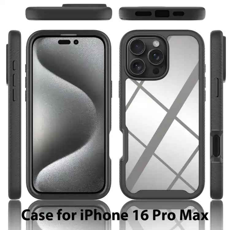 Starry Sky Solid Color Shockproof TPU Clear PC Phone Case