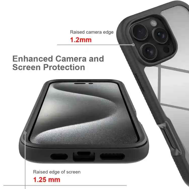 Starry Sky Solid Color Shockproof TPU Clear PC Phone Case