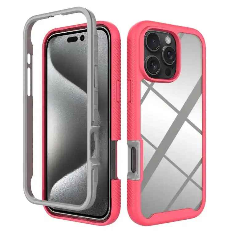 Starry Sky Solid Color Shockproof TPU Clear PC Phone Case