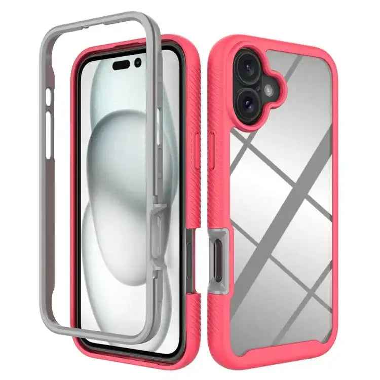 Starry Sky Solid Color Shockproof TPU Clear PC Phone Case
