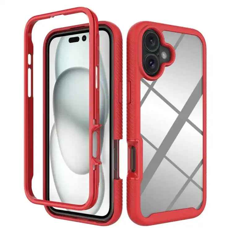 Starry Sky Solid Color Shockproof TPU Clear PC Phone Case