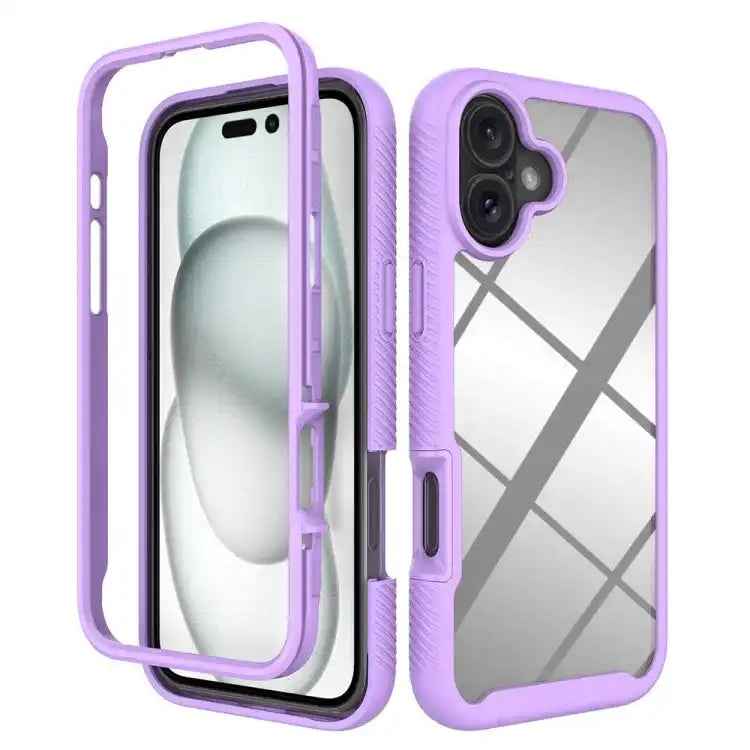 Starry Sky Solid Color Shockproof TPU Clear PC Phone Case